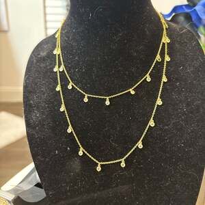 Freida Rothman Signature Collection Bezel Cubic Zirconia Station Double Layer Ne